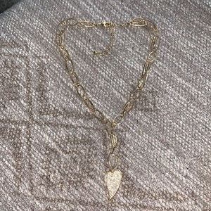 Gold Heart Pendant Necklace
